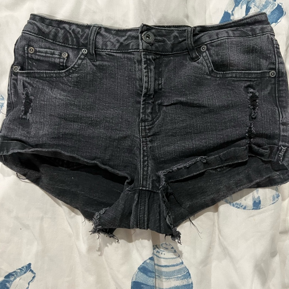 Highway Jeans Black Distressed Jean shorts, Sz 9/10